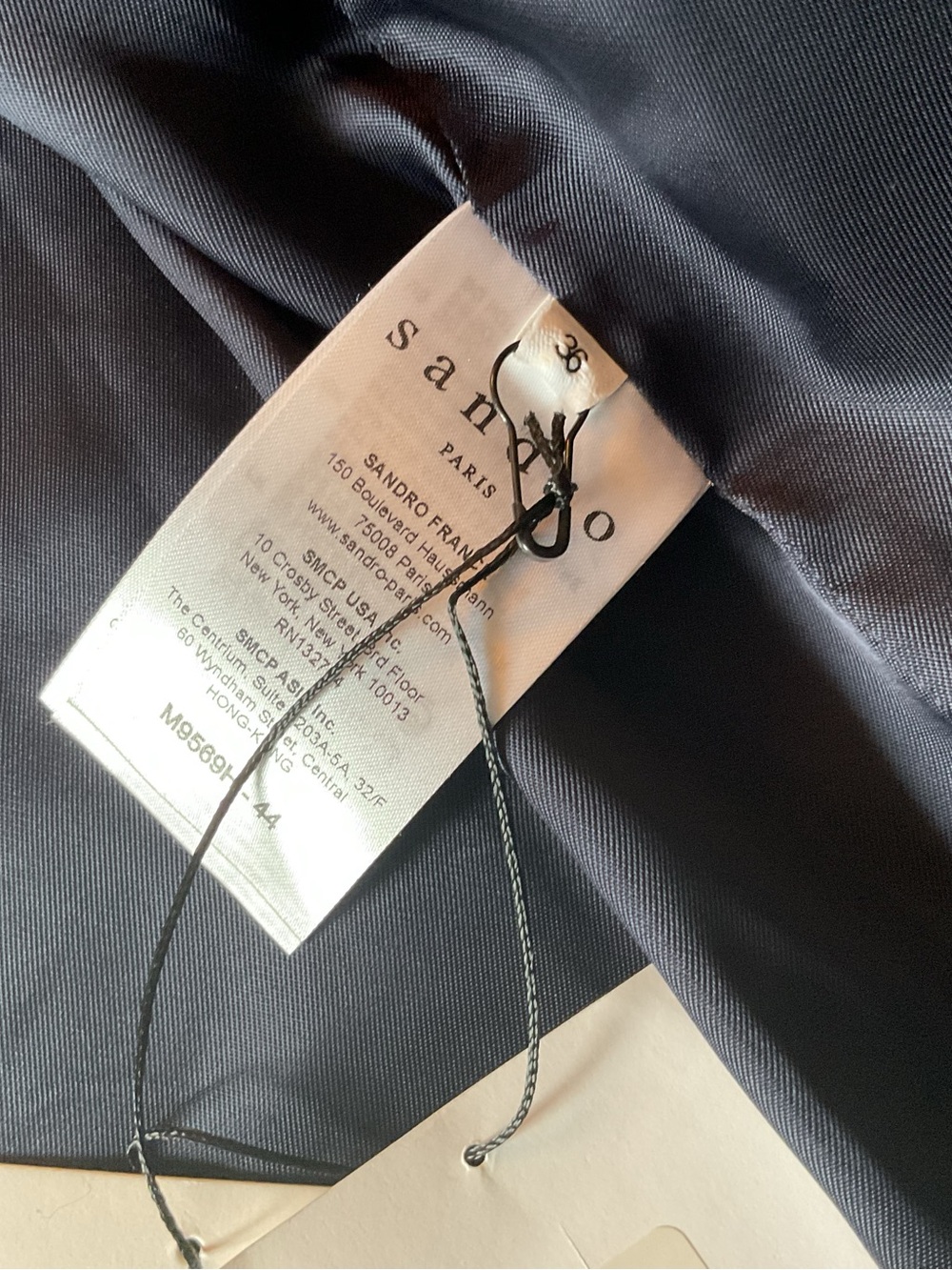 New - Sandro Paris Woman’s Gordon winter coat navy blue - Picture 8 of 16